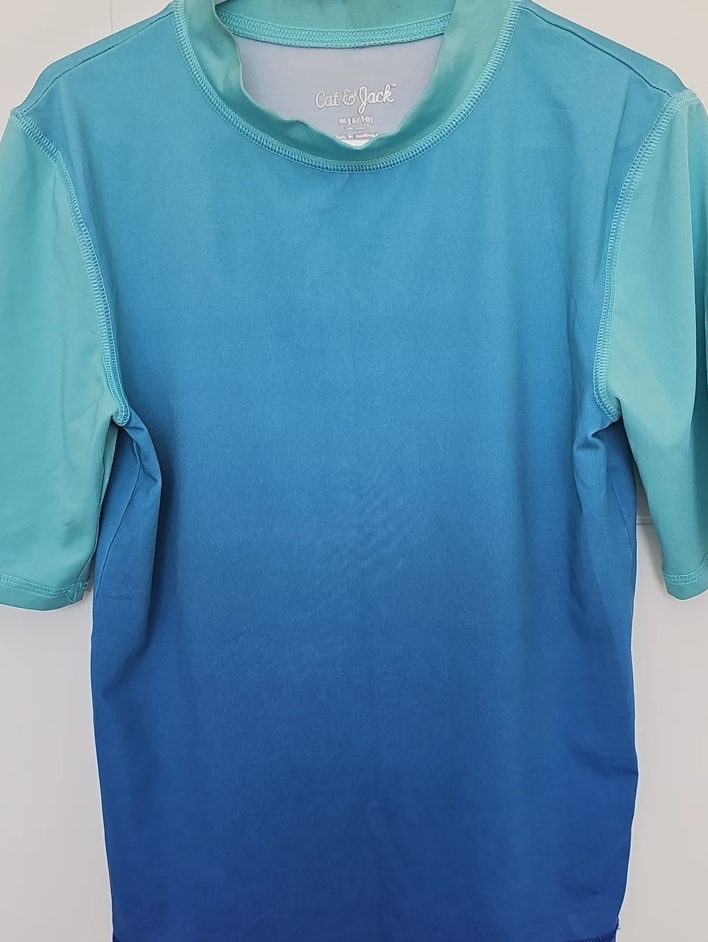 Cat & Jack Boys' Blue Ombre Rash Guard Swim Top